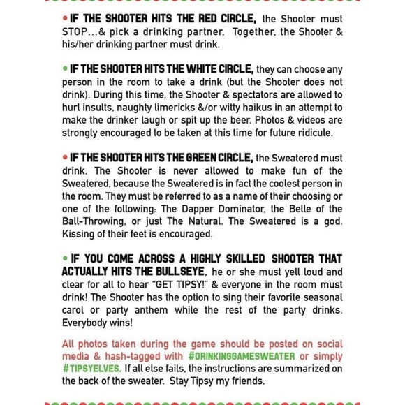 TIPSY ELVES‎ MEN'S DRINKING GAME UGLY
CHRISTMAS SWEATER HOLIDAY SIZE L PARTY TOP - Picture 9 of 10